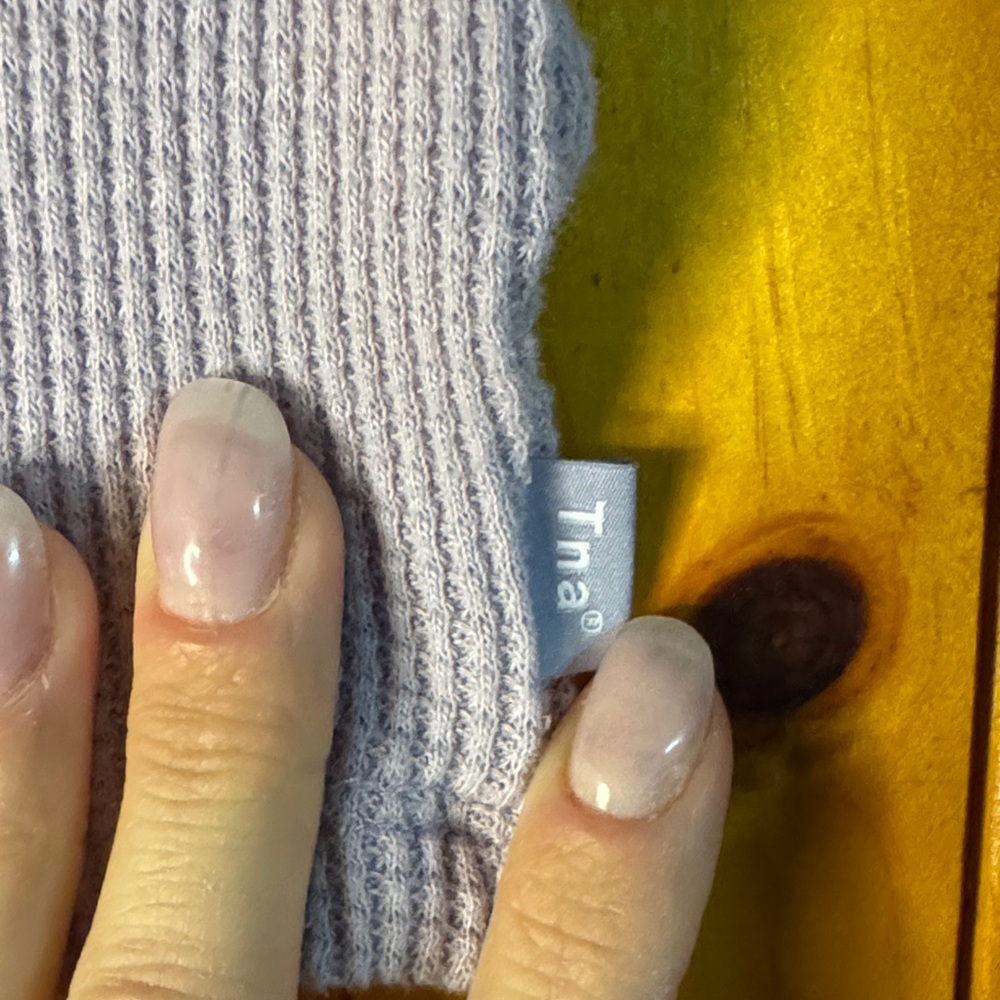 TNA Aritzia Lavendar Waffle Knit Crop Top - Picture 5 of 8